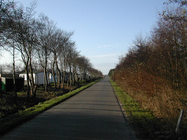 Aan het eind van dit pad begint het park