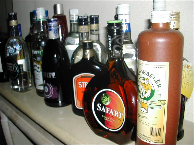 De drankvoorraad waar het mee begon...