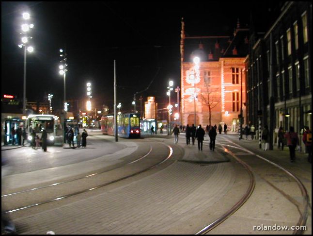 Amsterdam CS by night